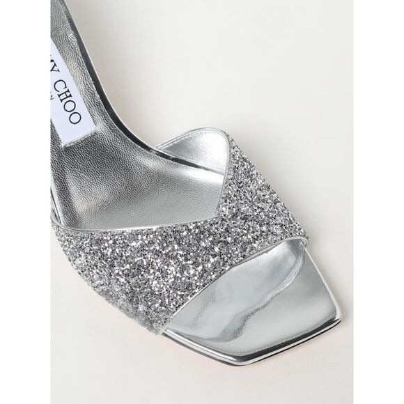 Jimmy Choo Heeled Sandals Woman Silver - Picture 4 of 4